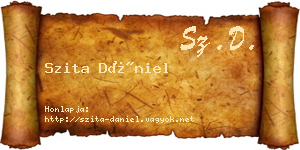 Szita Dániel névjegykártya